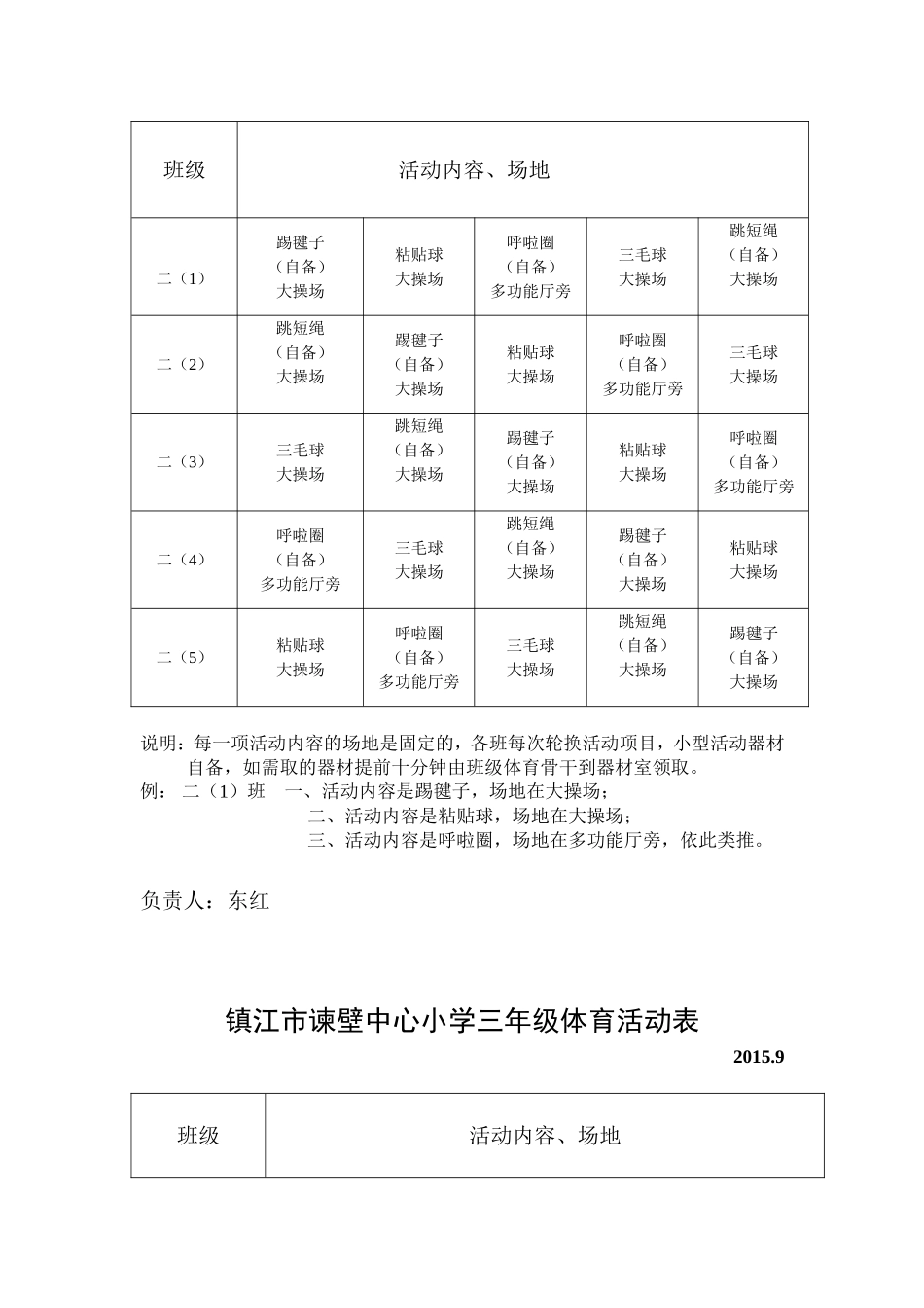 镇江市谏壁中心小学课外活动表_第2页