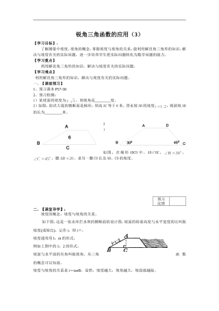 锐角三角函数的应用（3）