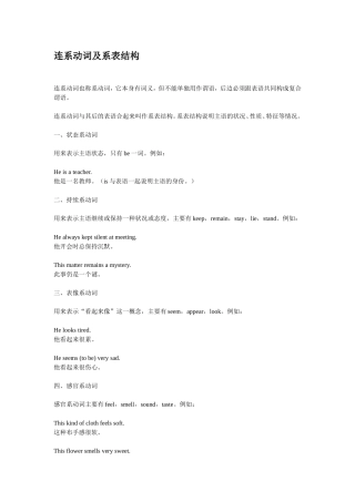 连系动词及系表结构
