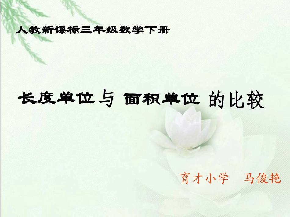 人教2011版小学数学三年级长度单位与面积单位的比较_第2页