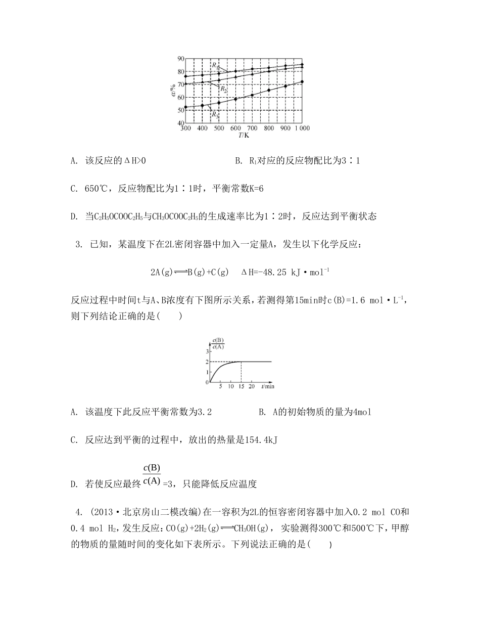 2014届高考化学平衡移动_第2页