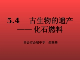 5.4古生物的“遗产”——化石燃料-(2)