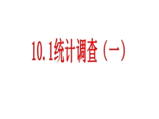 人教版七年级下第十章10.1统计调查课件