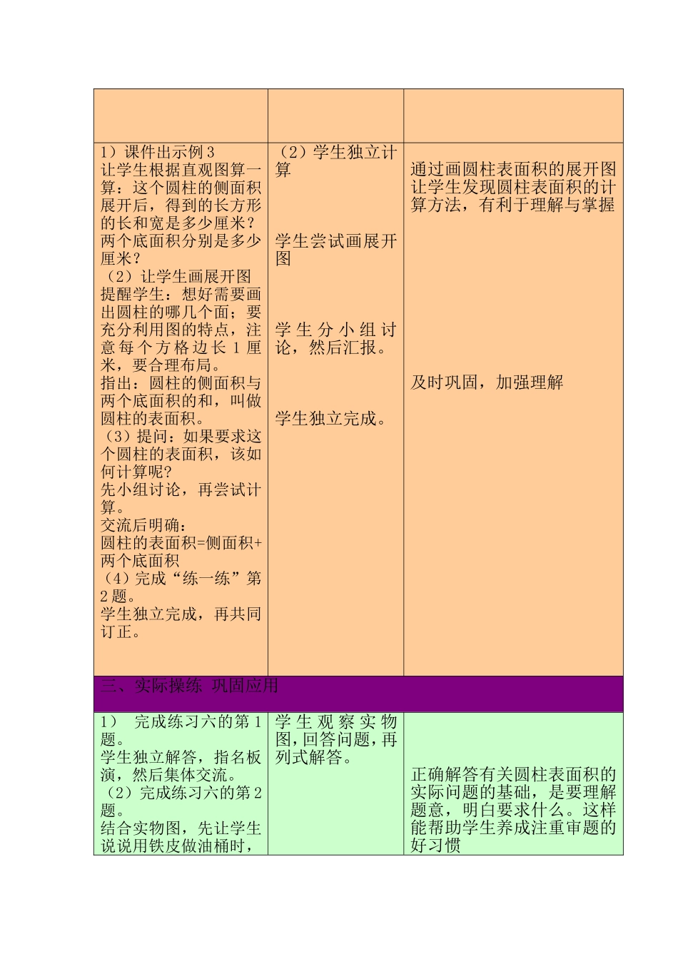 圆柱的表面积教学活动设计_第2页