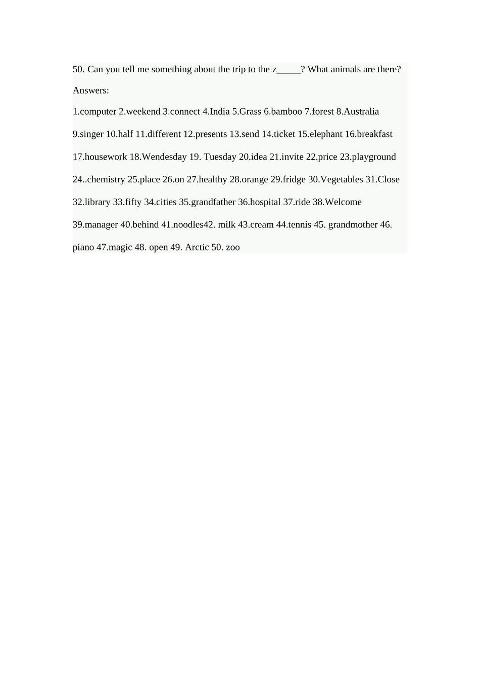 七年级上词汇专练_第3页