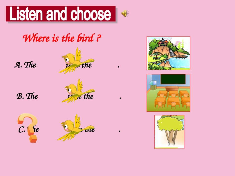 译林版《英语》(三年级下册)研讨课_Unit_4_Where's_the_bird_第一课时_课件_第3页
