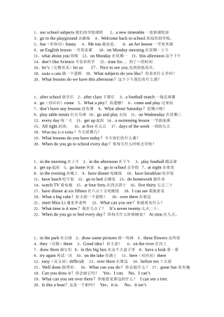 译林版4B1-8单元短语