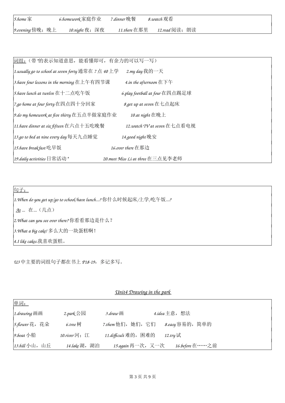 译林版4B英语复习知识点 (2)_第3页