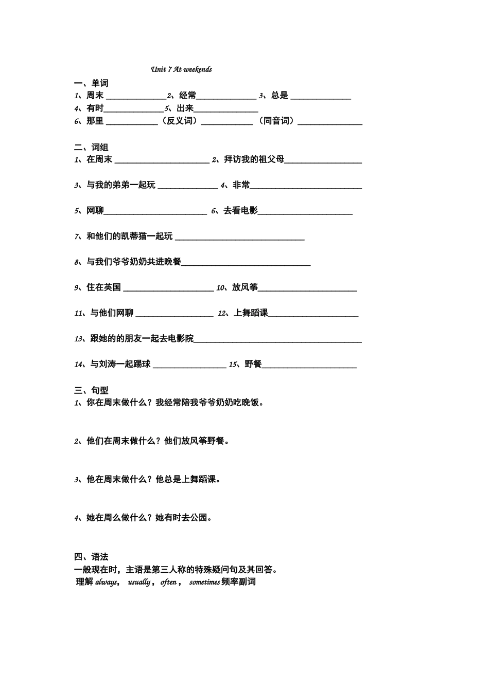 译林五英上Unit7知识要点 (2)_第1页