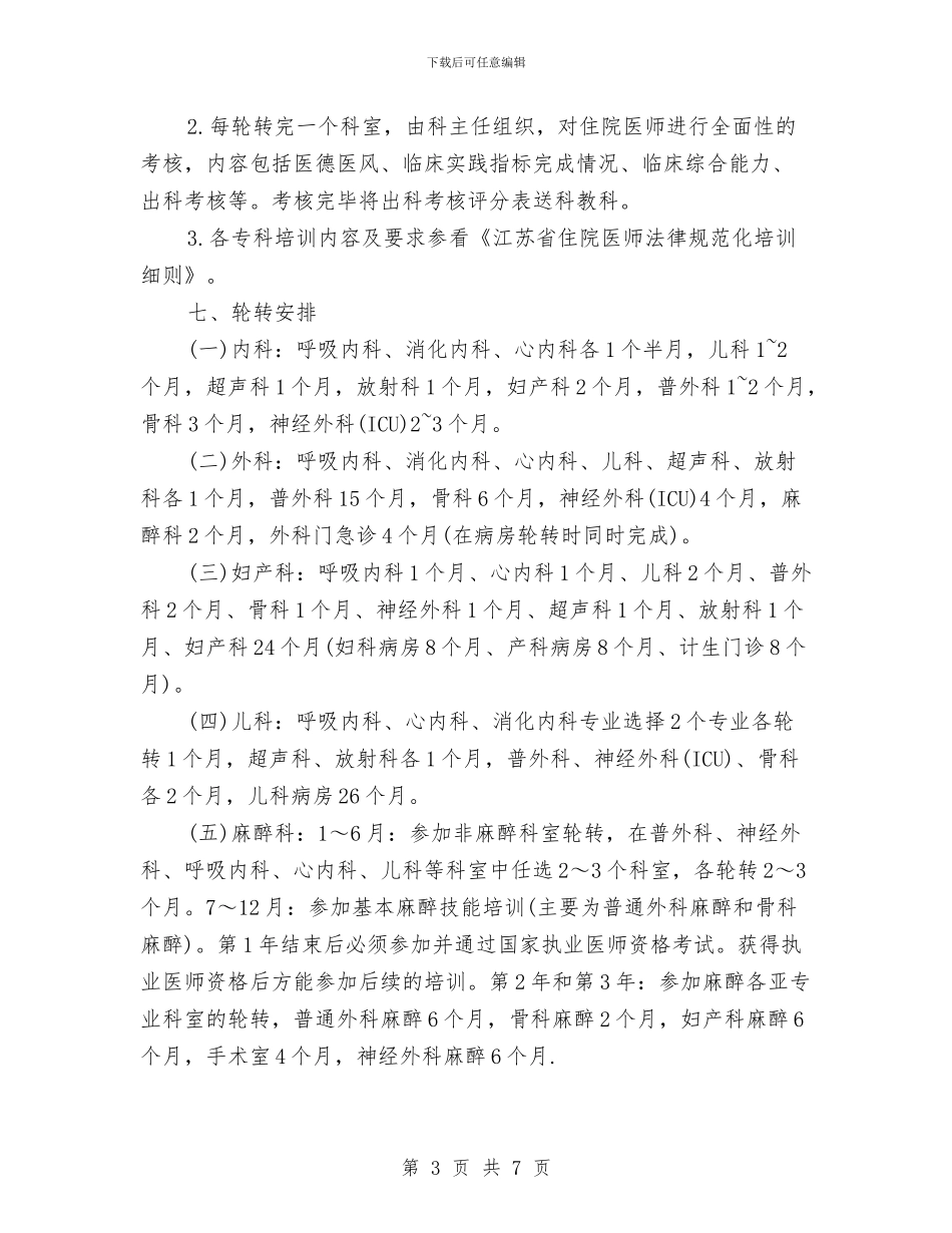 住院医师年度工作计划例文与住院医师年度工作计划报告汇编_第3页