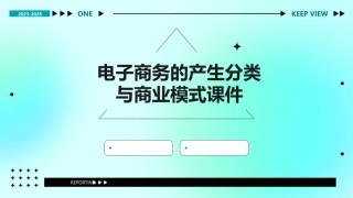 电子商务的产生分类与商业模式课件