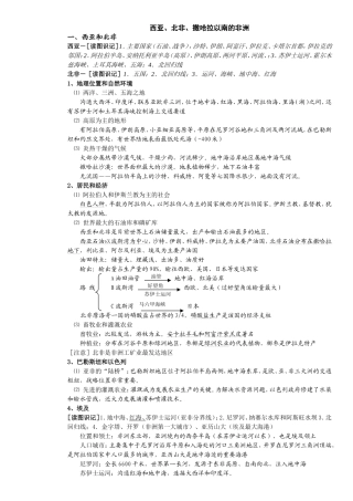 西亚、北非、撒哈拉以南的非洲