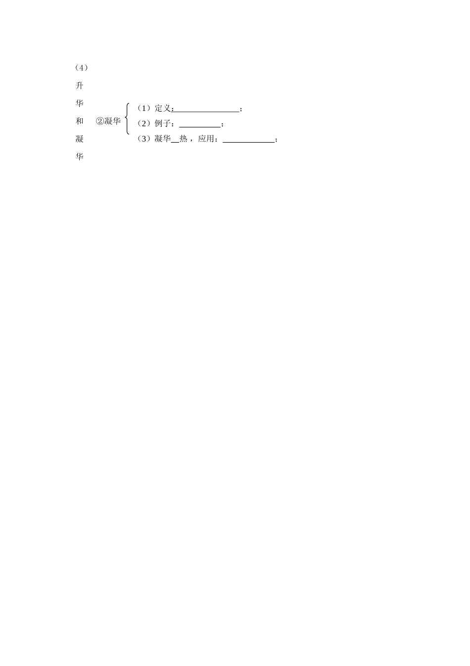 中考物理总复习 知识网络 第四章 物态变化试卷_第3页