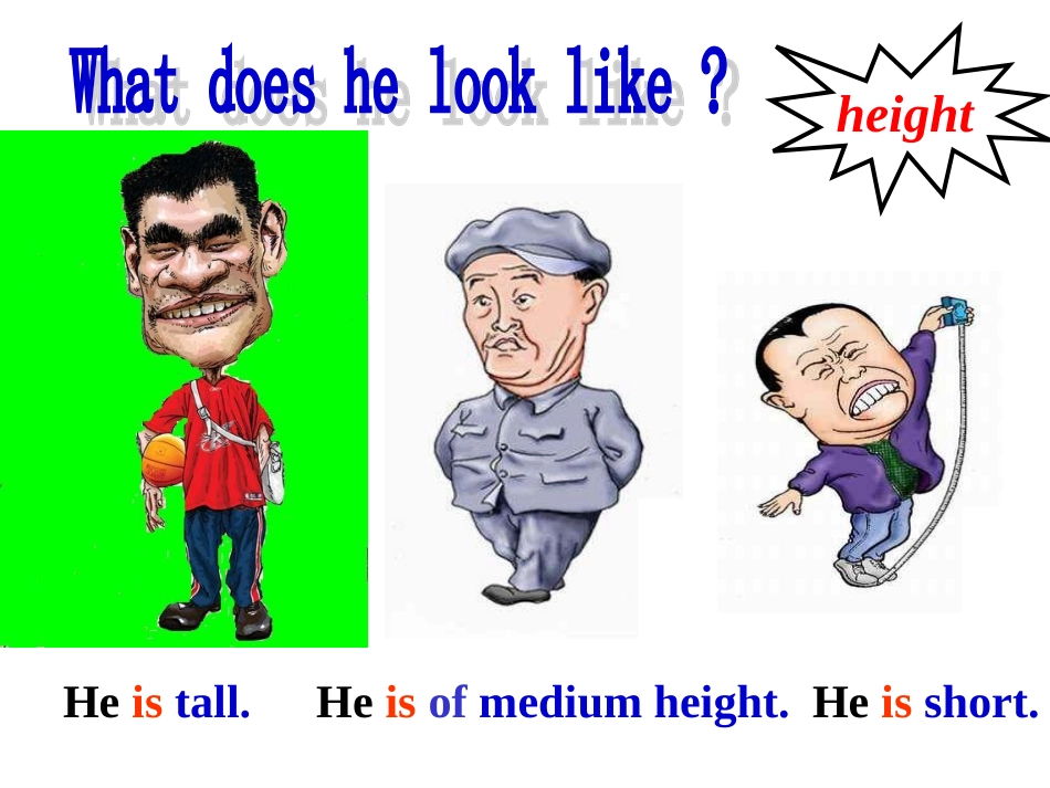 英语：Unit_7_What_does_he_look_like_Section_A课件(人教新目标七年级下)[1]_第2页