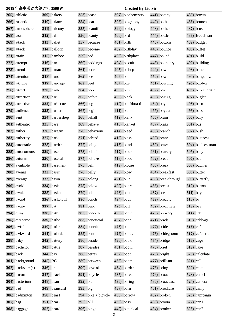 英语考纲词汇表3500词汇重点词用法 (2)_第2页