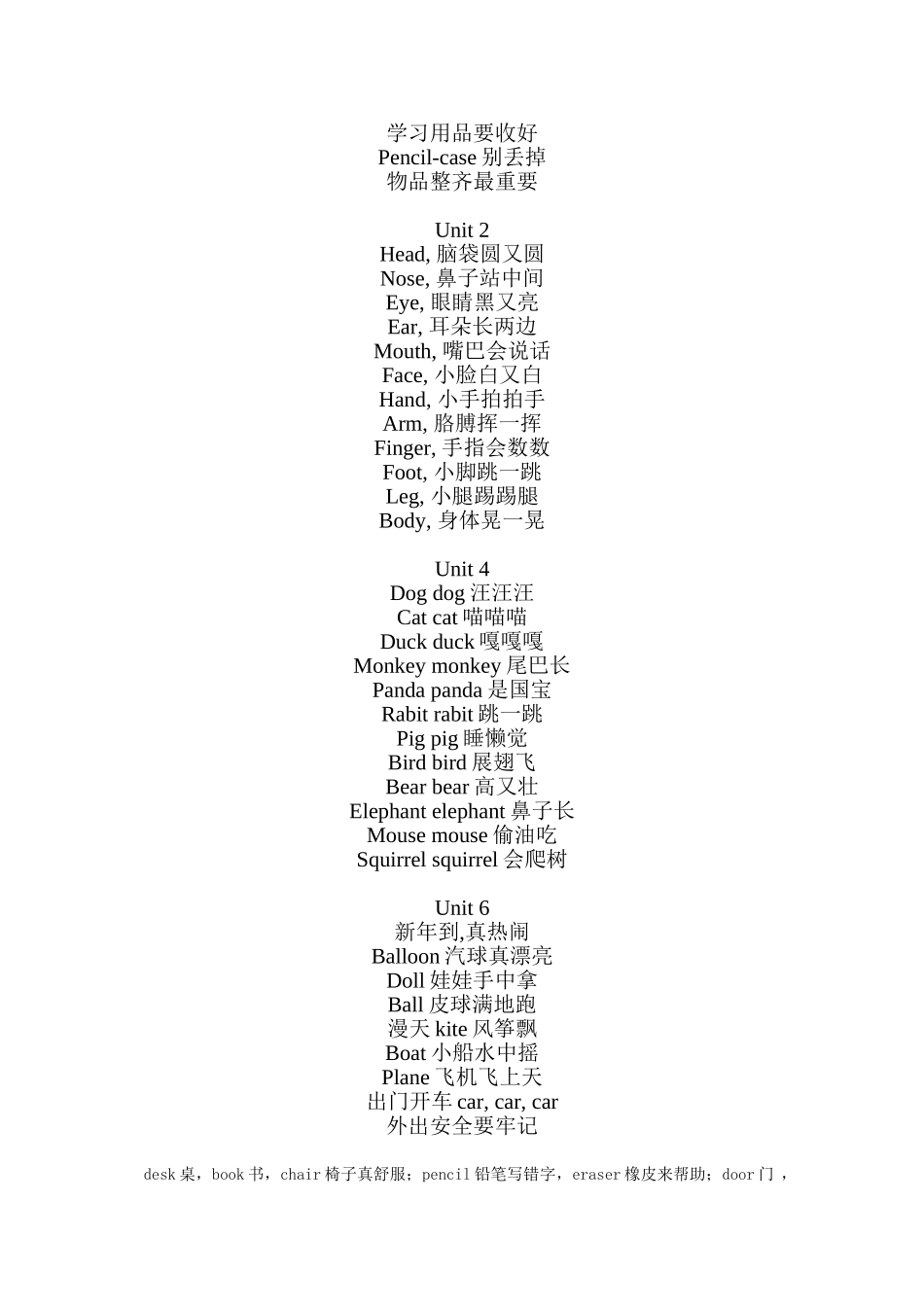 英语单词记忆儿歌_第2页