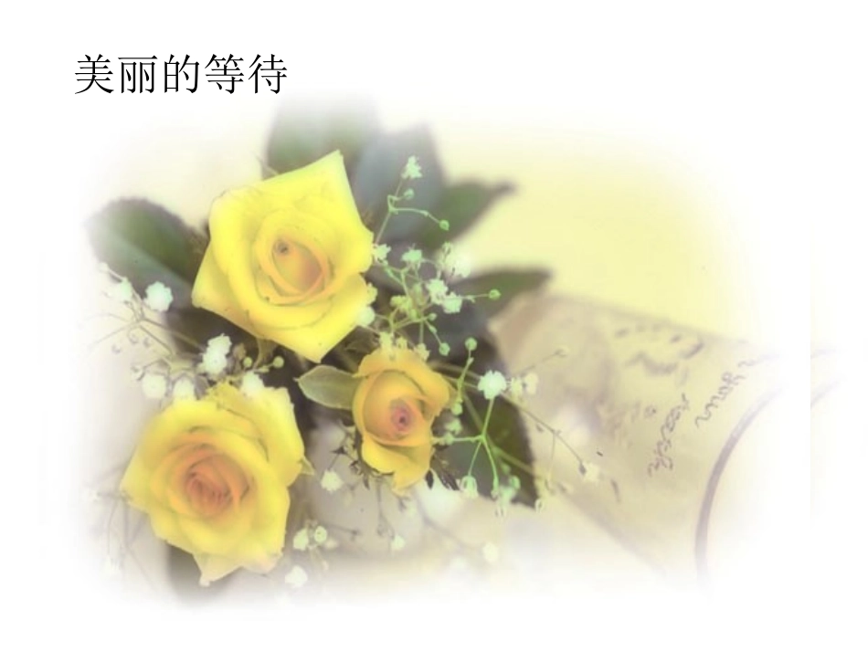 职高班会课心理辅导课件：美丽的等待_第1页