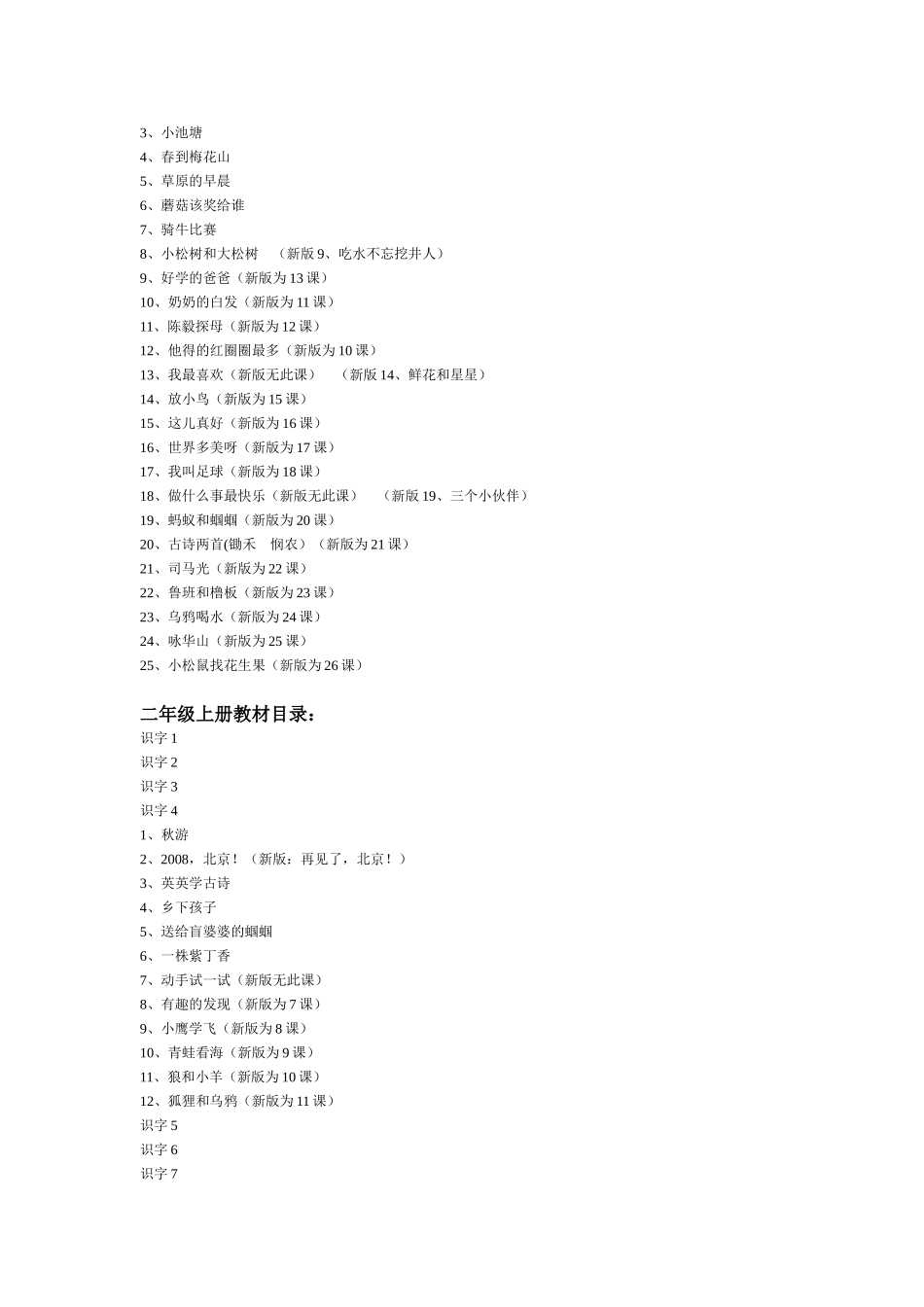 苏教版小学语文教材课文目录_第2页