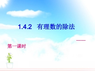 142有理数的除法(1)