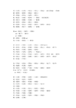 苏教版小学语文二年纪上5-8单元扩词