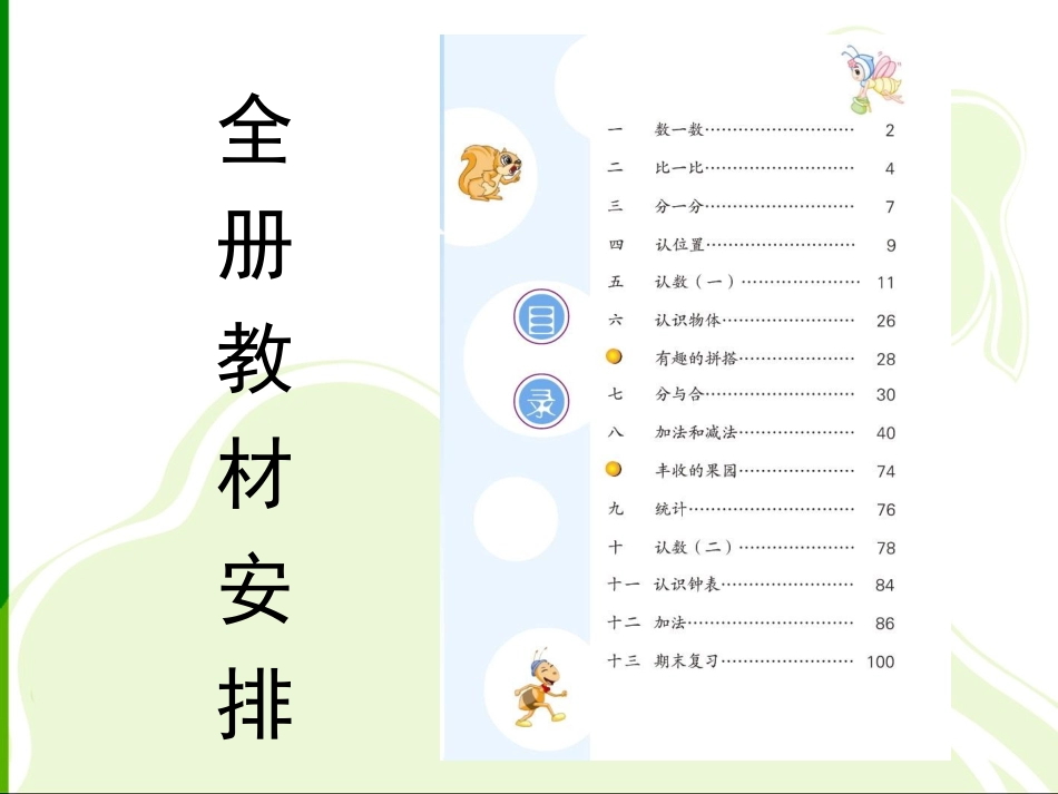 苏教版数学一年级上册电子教材_第2页