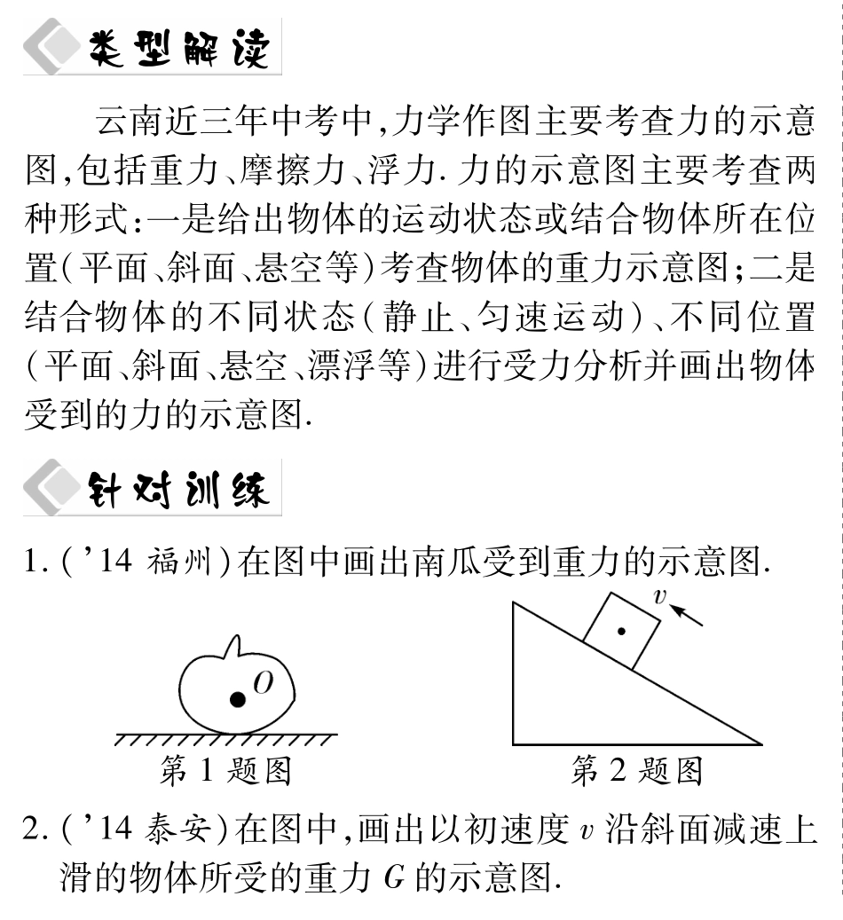 中考物理总复习 知识专题攻略四 力的示意图(pdf)(新版)新人教版试卷_第1页