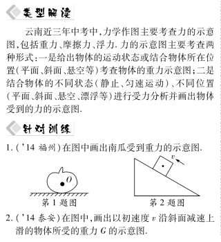 中考物理总复习 知识专题攻略四 力的示意图(pdf)(新版)新人教版试卷