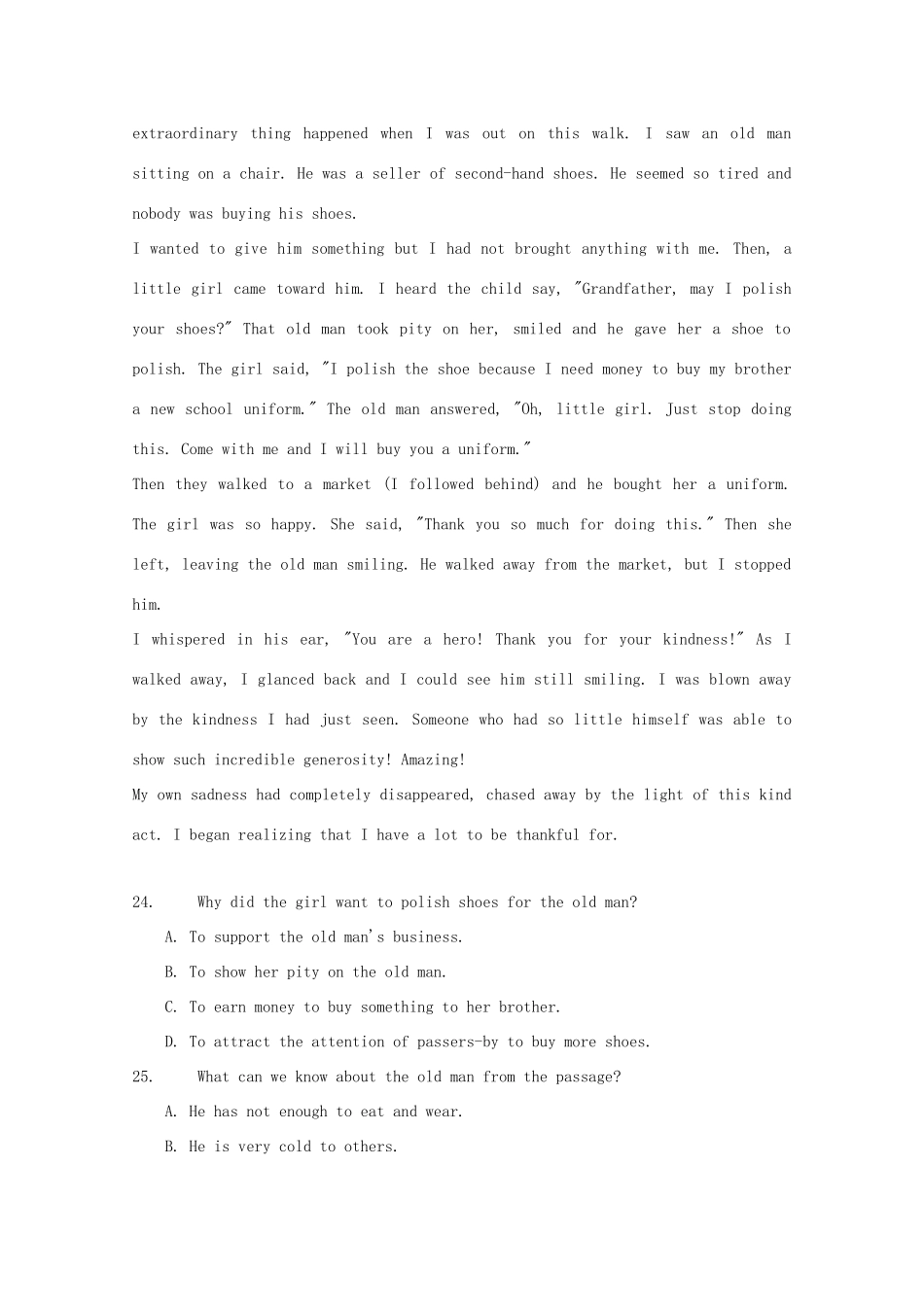 内蒙古赤峰二中高三英语最后一模试题_第3页