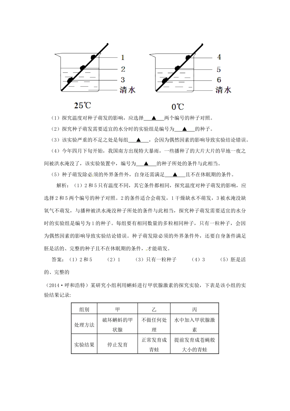中考科学试卷汇编1 科学探究试卷_第2页