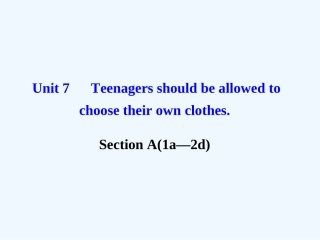 2014年新版人教版九年级英语第七单元Section-A导学案