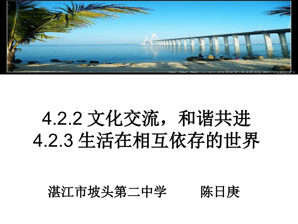 文化交流-和谐共进_第1页