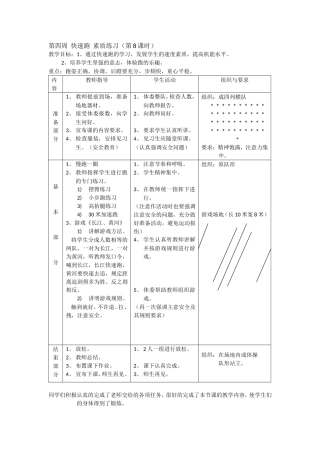 第四周快速跑素质练习