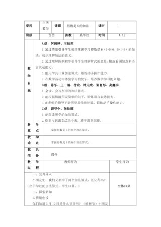 第十九周苗苗班生活数学教案11