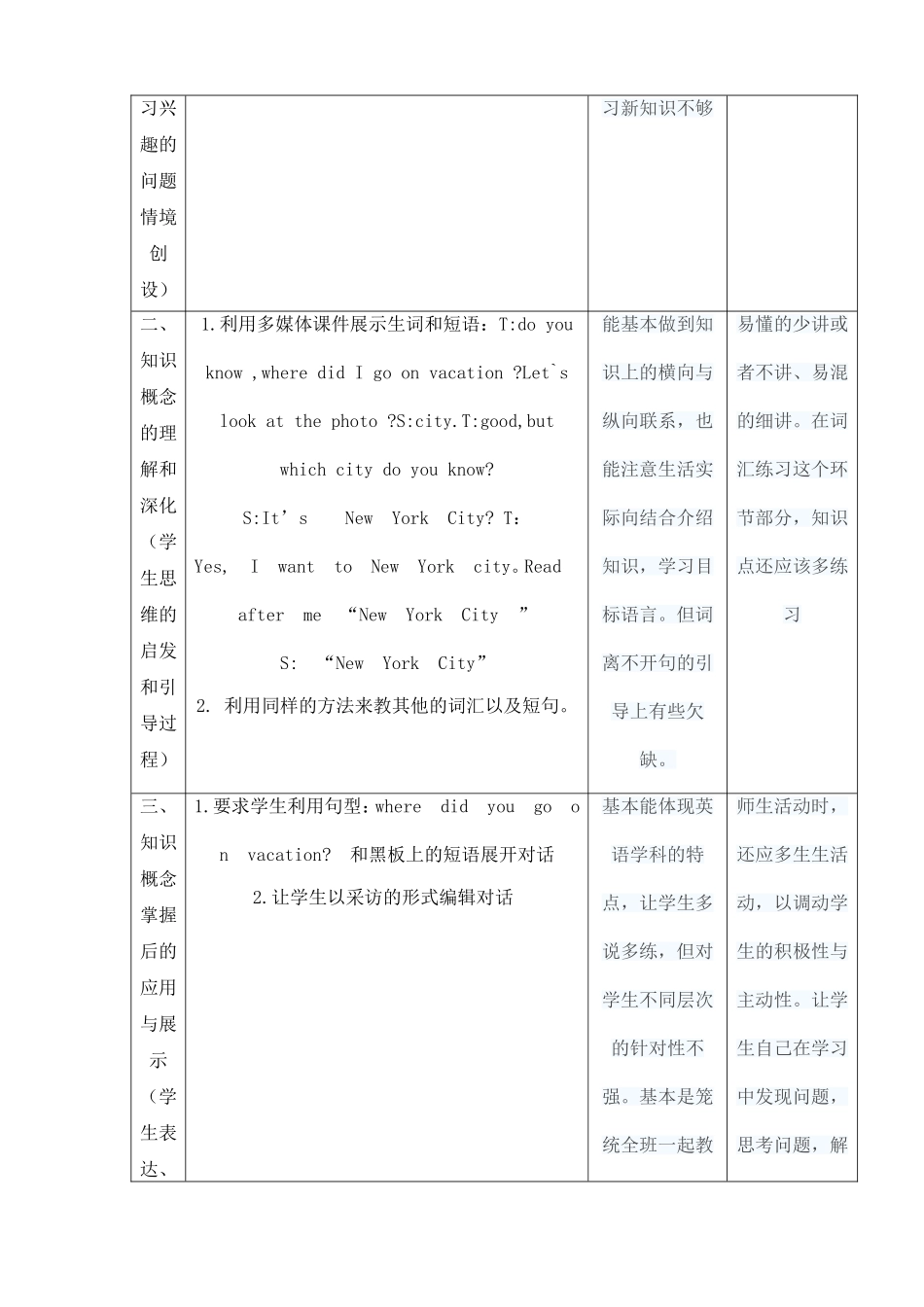 课堂观察记录与分析(作业模版)_第2页