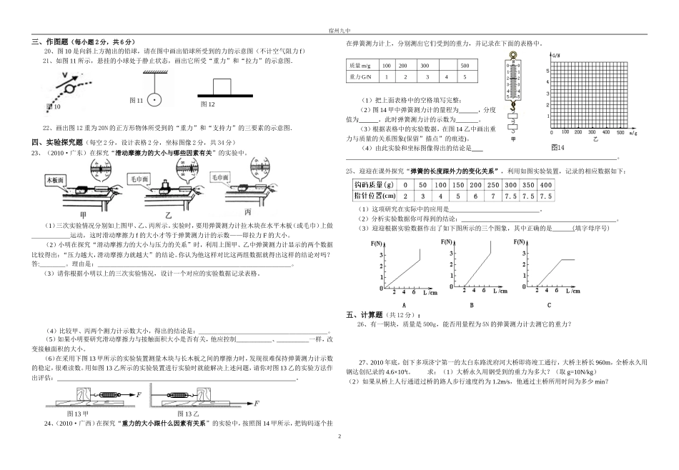 第五章熟悉而陌生的力测试题及答案_第2页