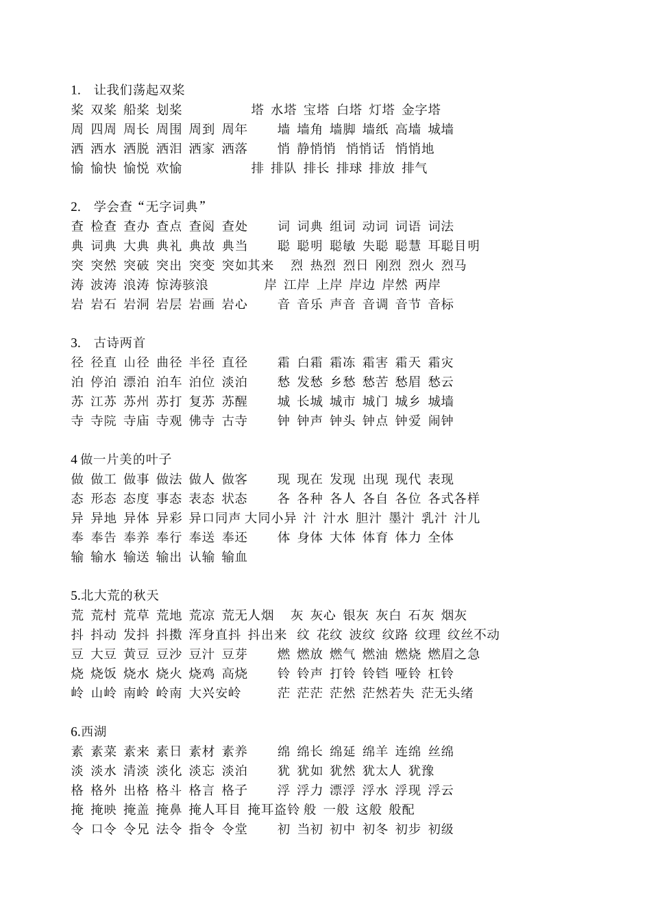 第五册一二单元扩词_第1页