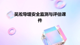 吴淞导堤安全监测与评估课件