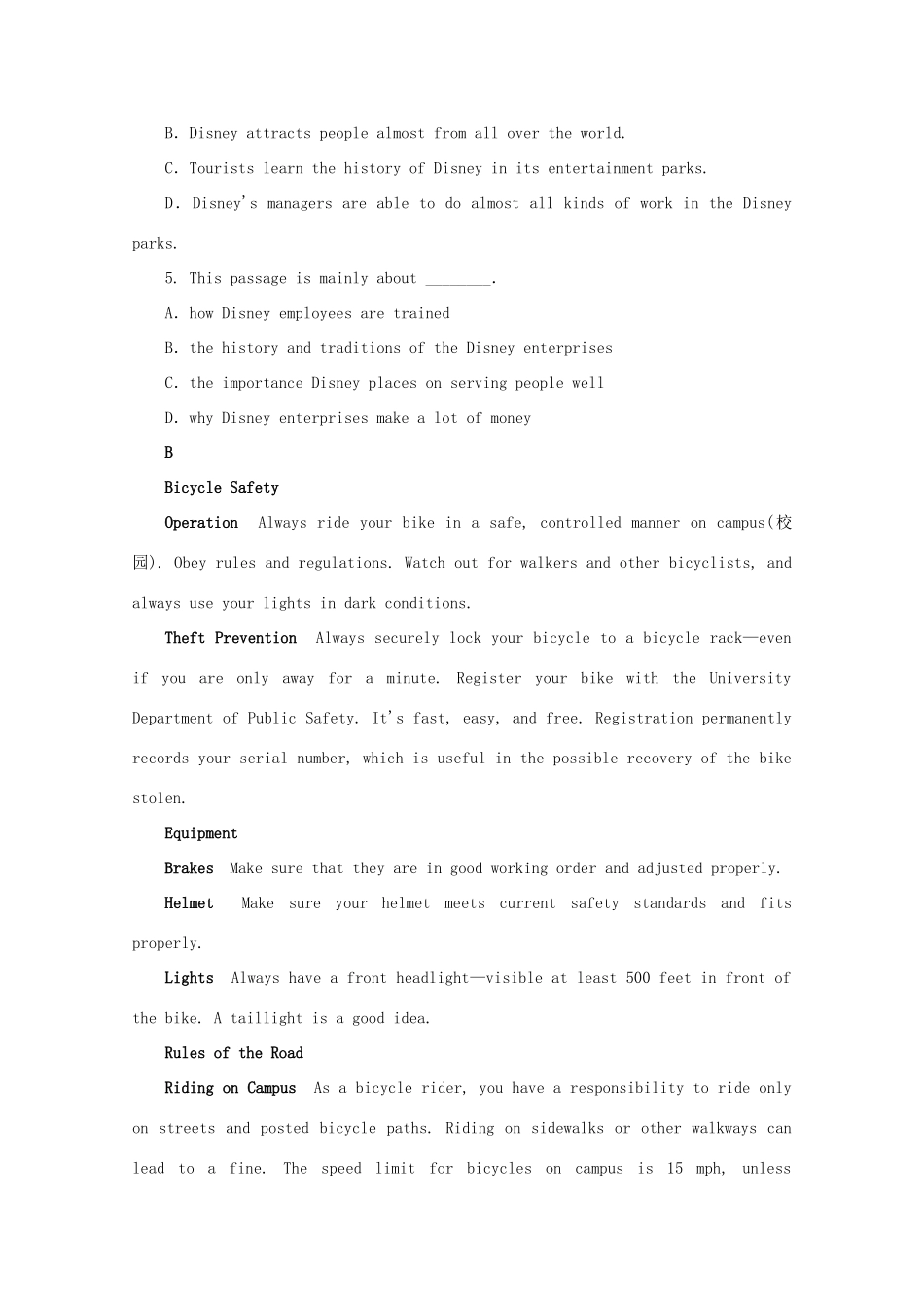 安徽省高考英语二轮小专题复习 落实应用之文化教育型阅读理解2试卷_第3页