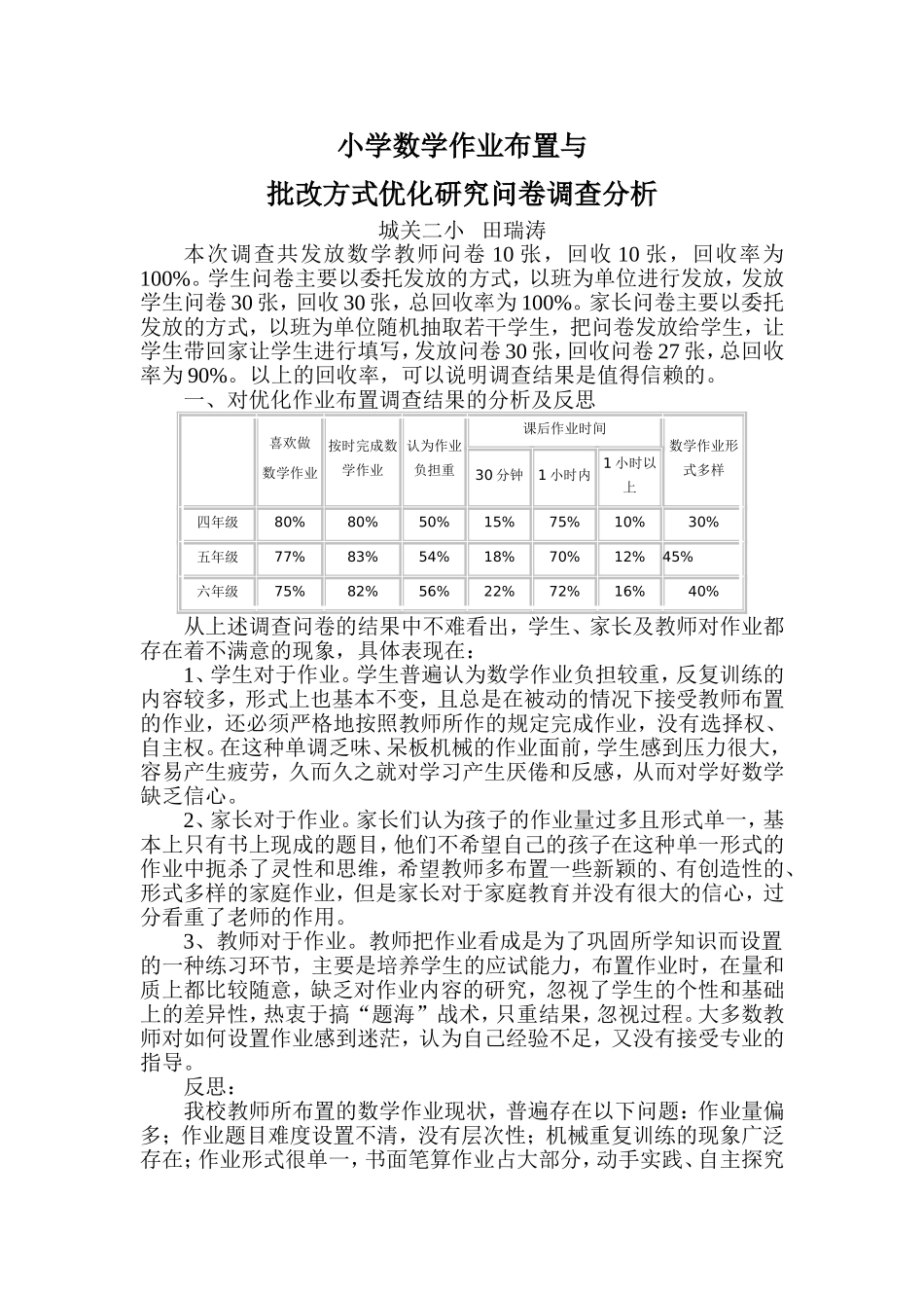小学数学作业布置(田瑞涛)_第1页