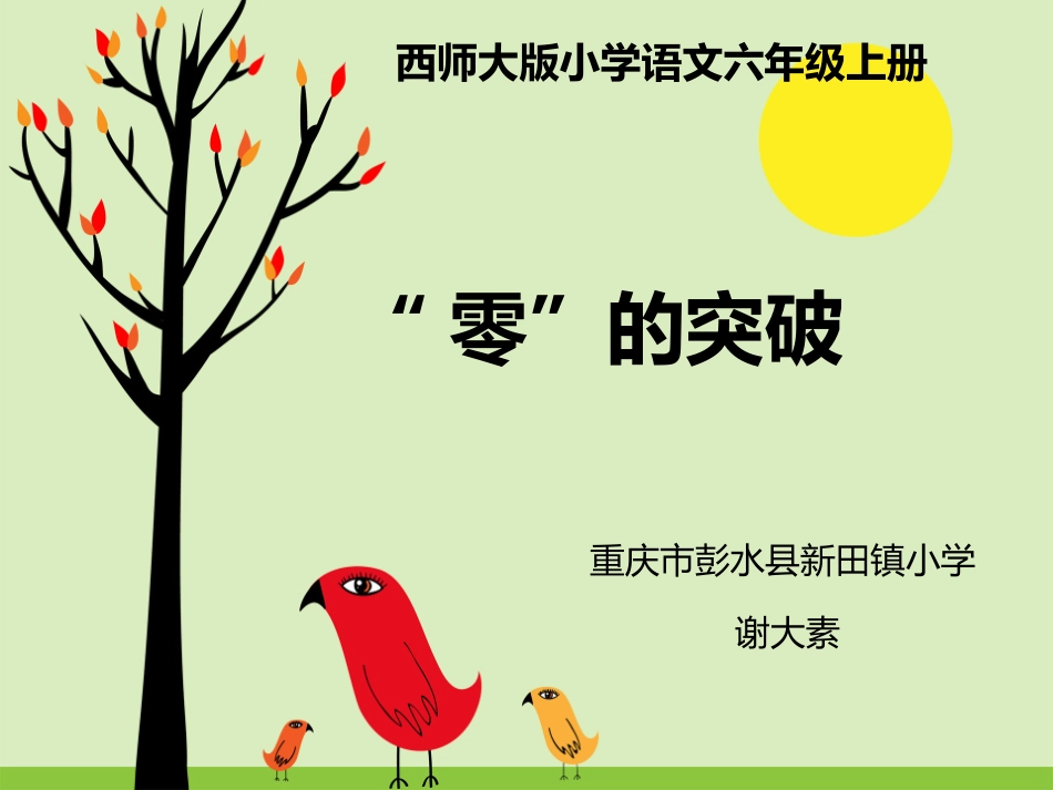 《零的突破》谢大素_第1页