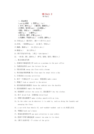 中考英语总复习 9B Unit 2试卷