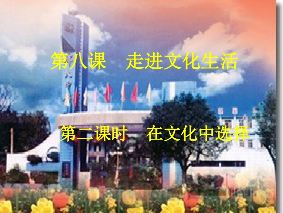 【政治】8.2《在文化生活中选择》课件(人教版必修3)_第1页