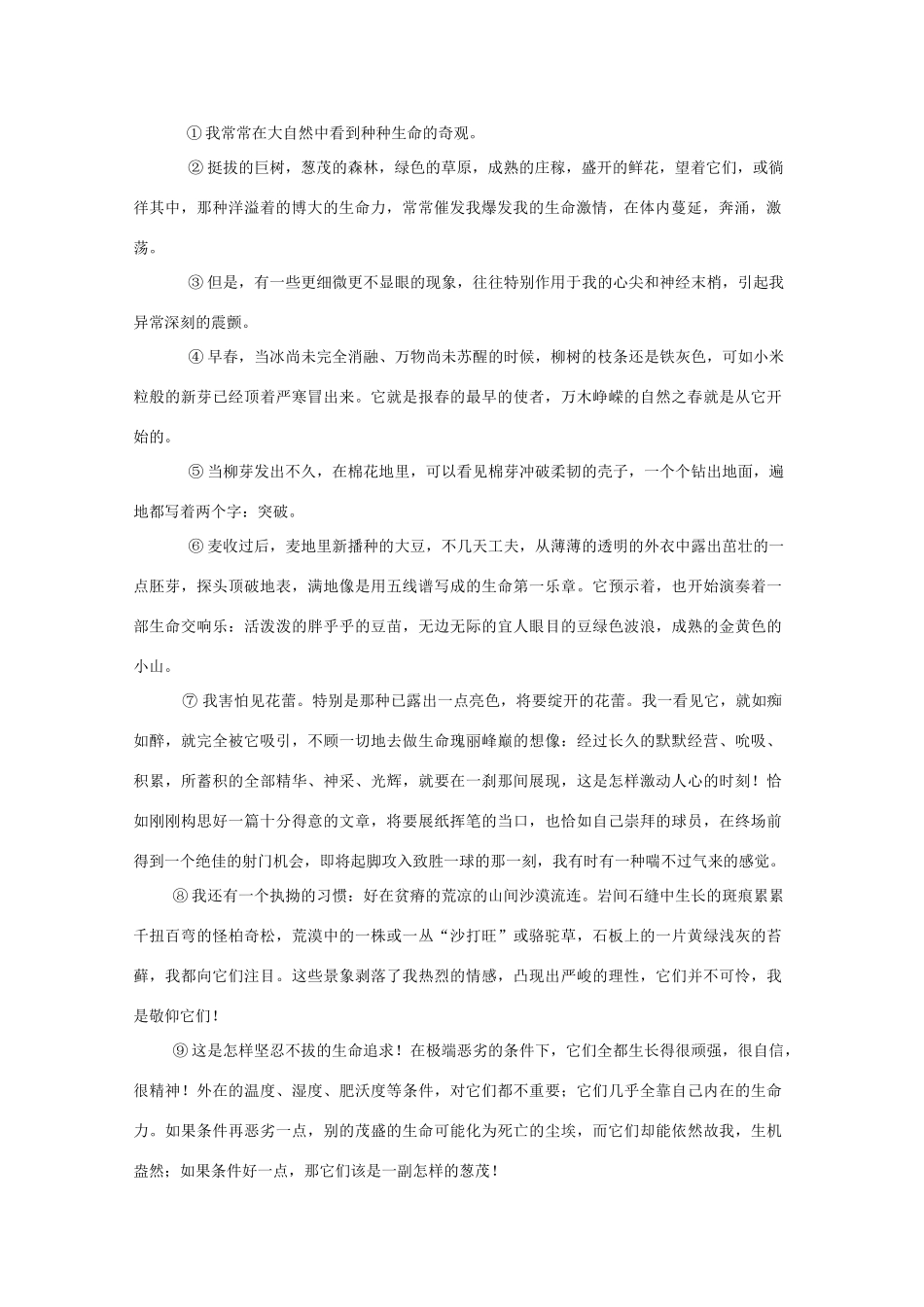 中考语文专题复习百套卷(突破训练4) 人教新课标版试卷_第2页