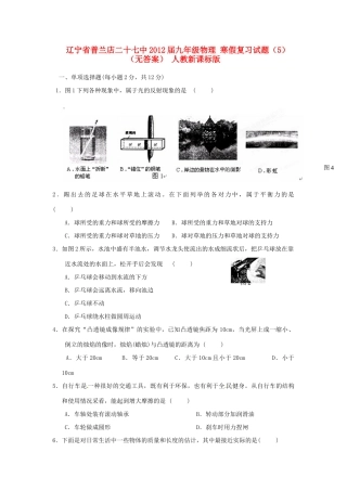 九年级物理 寒假复习试卷(5) 人教新课标版试卷