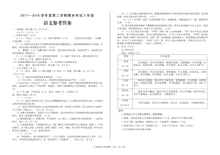 山东省莱城区八年级语文下学期期末试卷答案(pdf) 新人教版五四制 山东省莱城区八年级语文下学期期末试卷新人教版五四制 山东省莱城区八年级语文下学期期末试卷新人教版五四制