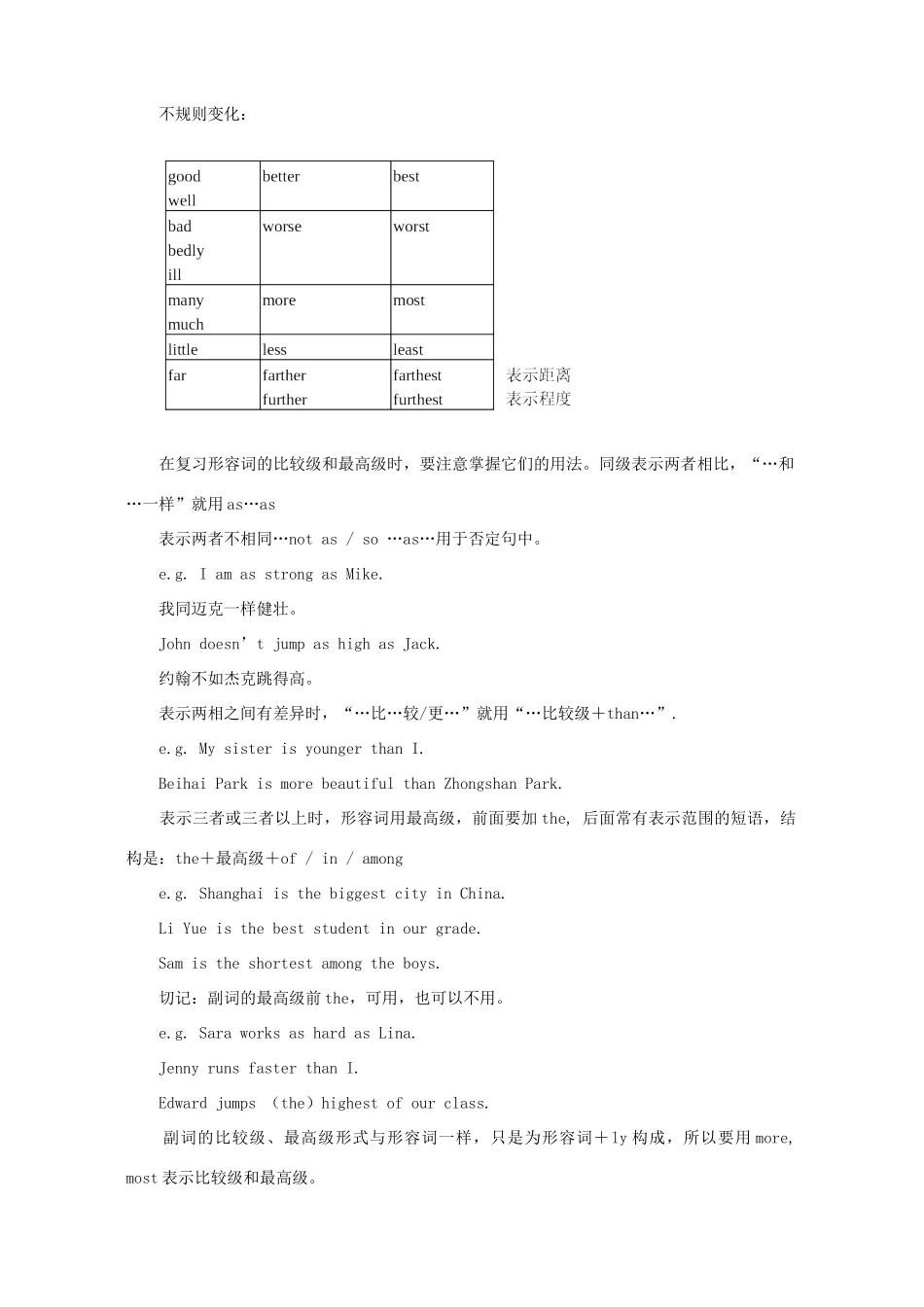 初三英语复习形容词和副词 人教版 朗文 试题_第3页