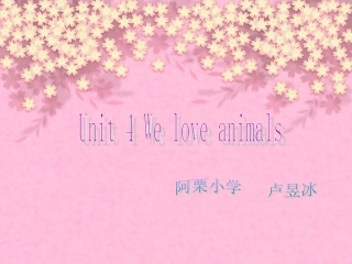 Weloveanimals第二课时