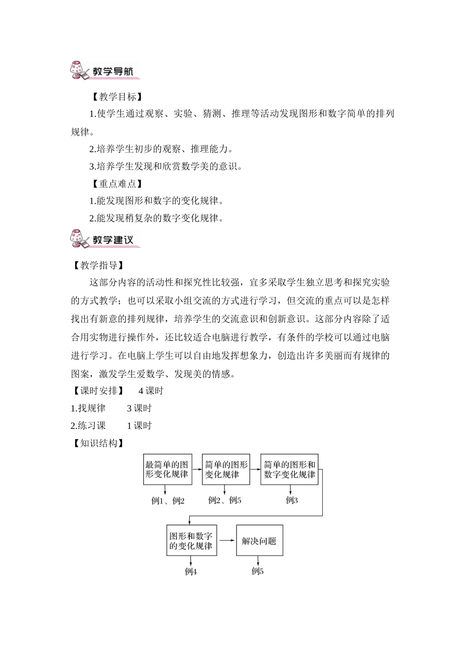 小学数学人教2011课标版一年级找规律(1)教案_第1页