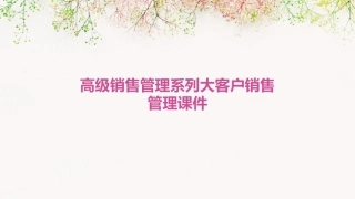 高级销售管理系列大客户销售管理课件