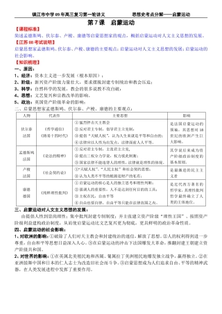 07第7课时启蒙运动